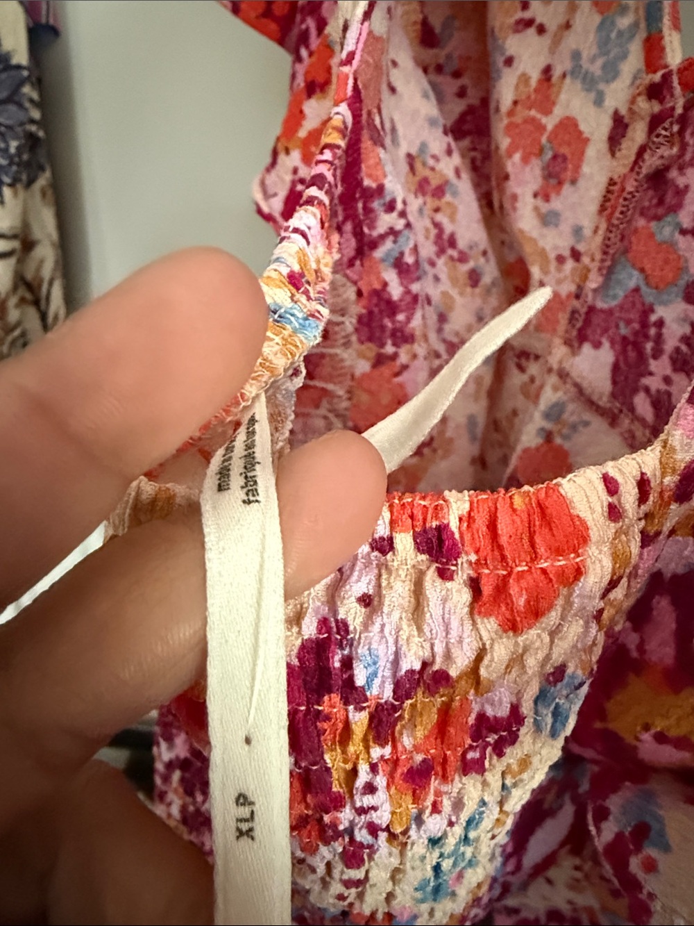 Anthropologie Floral Tie-Waist V-Neck Top multicolor new extra large petite - Picture 6 of 9